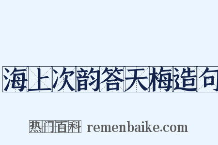 海上次韵答天梅造句是什么意思的图片
